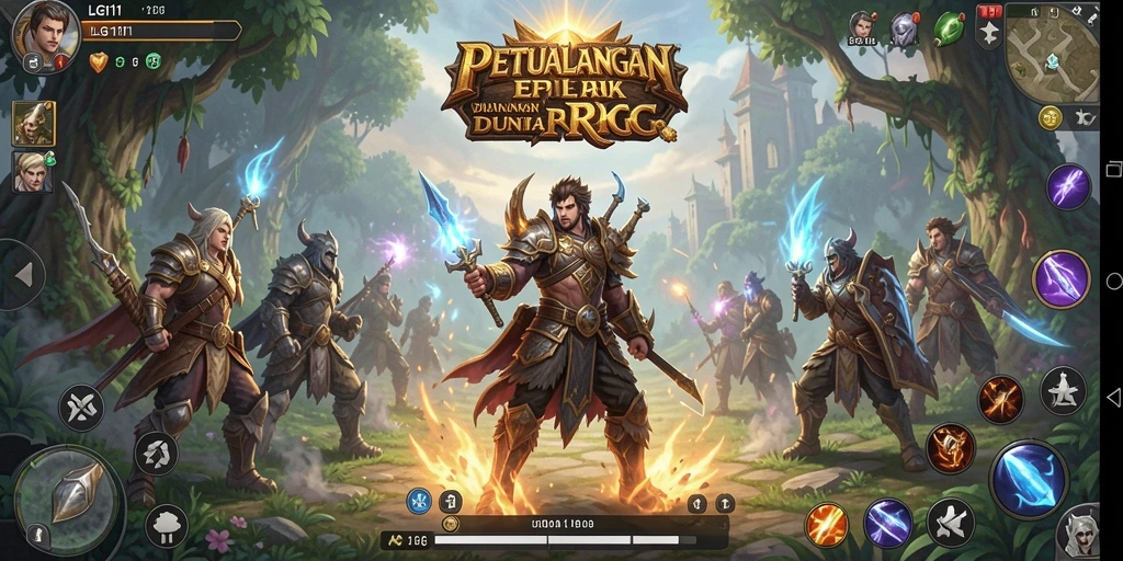 Screenshot menampilkan aksi seru dalam permainan RPG LG111.
