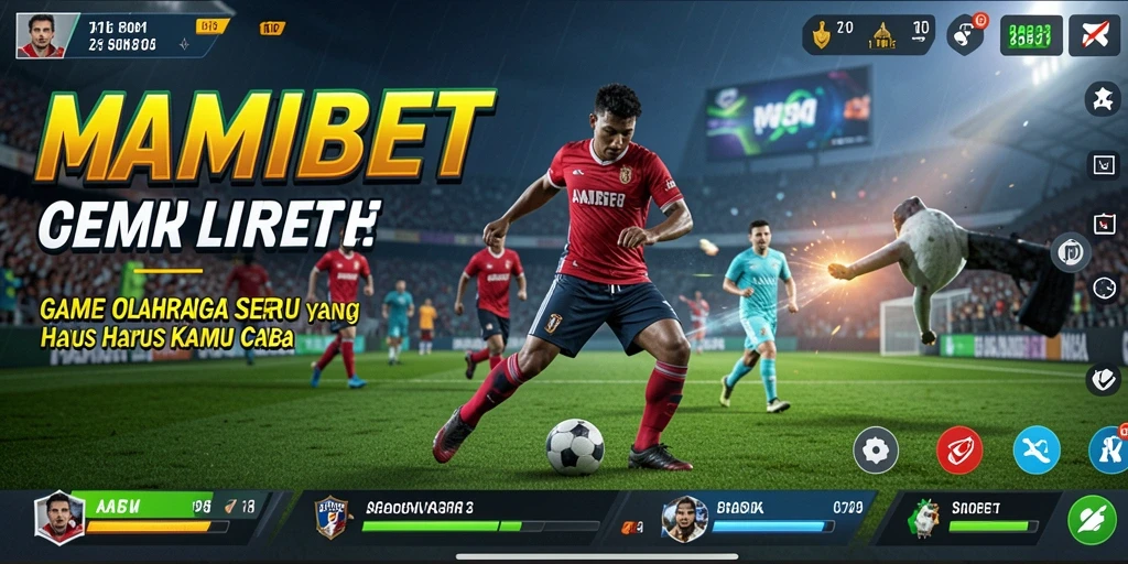 Screenshot MAMIBET menampilkan aksi seru permainan olahraga.