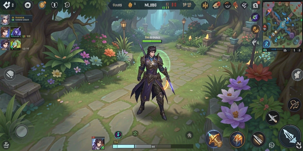 Tampilan gameplay mengasyikkan dalam MLBB8 dengan berkebun.