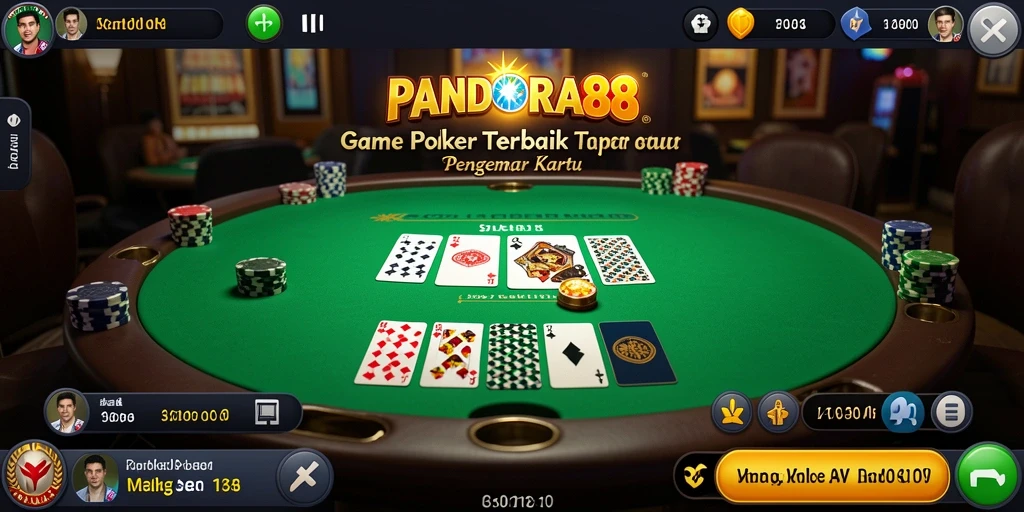 Tampilan gameplay poker yang mendebarkan di PANDORA88.