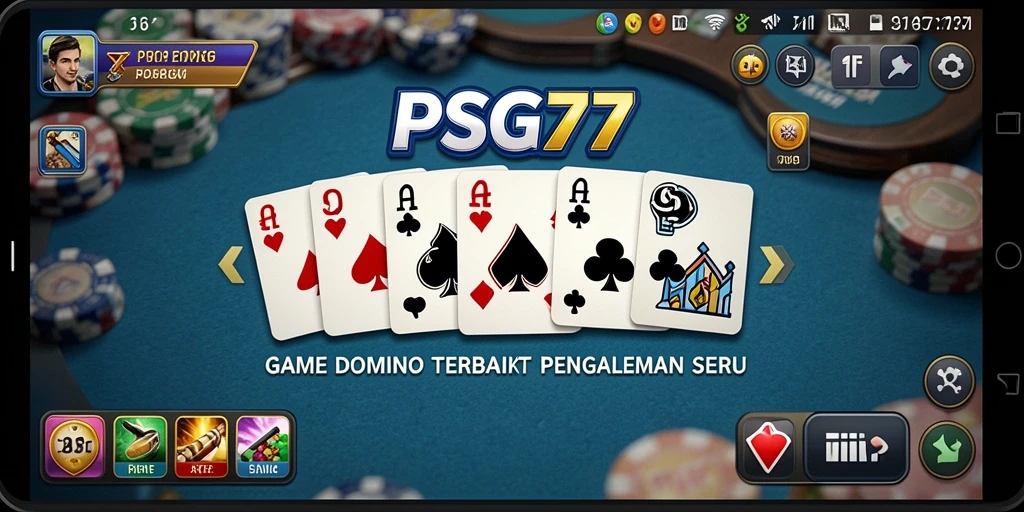 Tangkapan layar gameplay Domino yang menarik di PSG77.