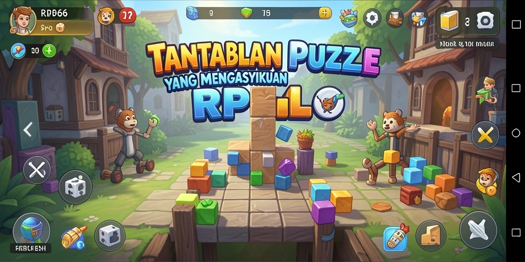 Screenshot dari gameplay RP66 yang menampilkan berbagai tantangan Puzzle.
