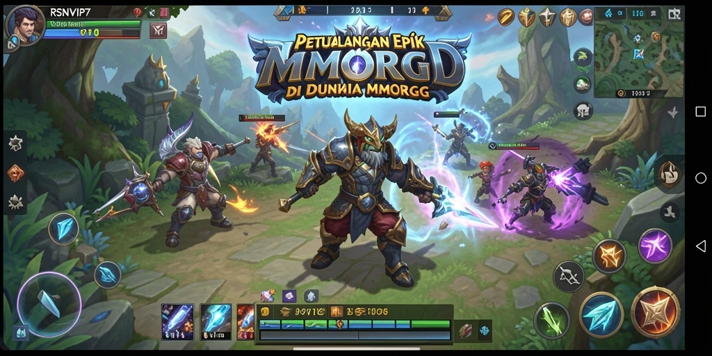 Screenshot gameplay RSNVIP7 yang menampilkan aksi seru dalam dunia MMORPG.